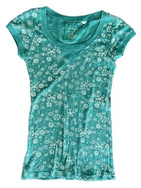 Vintage Y2K Energie Babydoll Top Size Small Thermal Knit Floral Bella Swan Elena